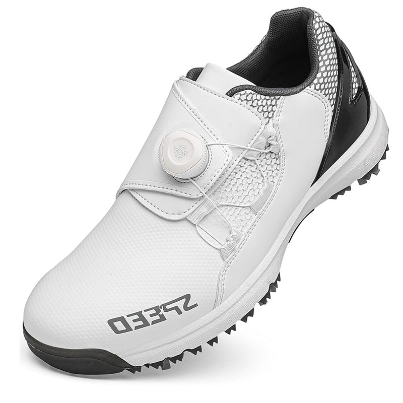 Unisex Breathable Automatic Rotating Lace Up Golf Shoes