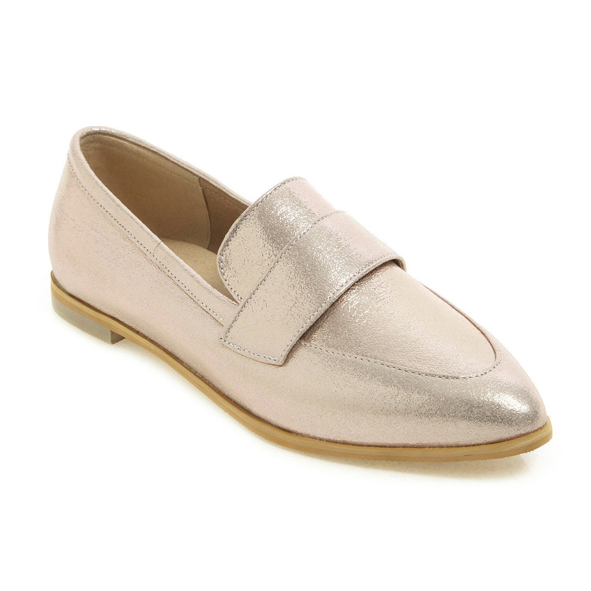 Sursell Womens Casual Elegant Pointed Toe Slip-On Loafer Office Shoes