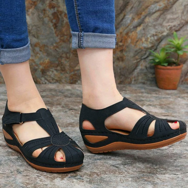 Women's Summer Vintage Round Toe Soft Sole Sandals