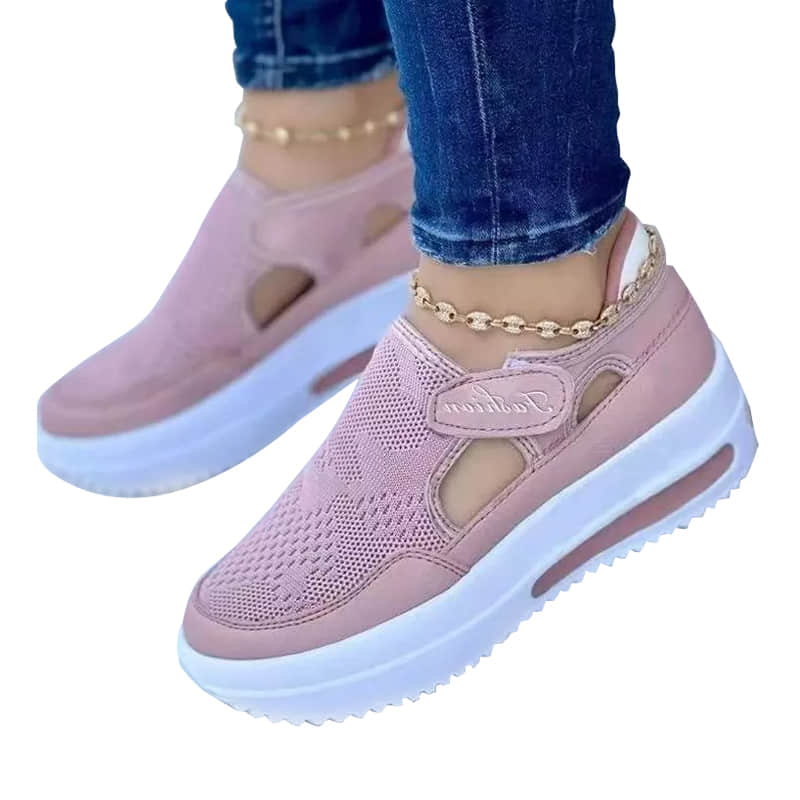 women's Flat Breathable Velcro Casual Mesh arch support Shoes