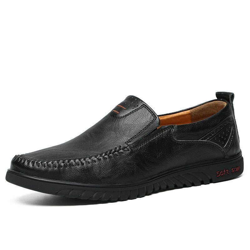 Men's Loafers & Slip-Ons Business Vintage British Office & Career Nappa Walking Shoes