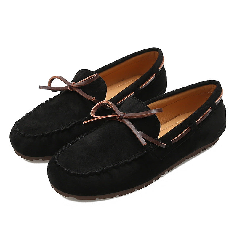 Women's Round Toe Cotton Colorblock Flats
