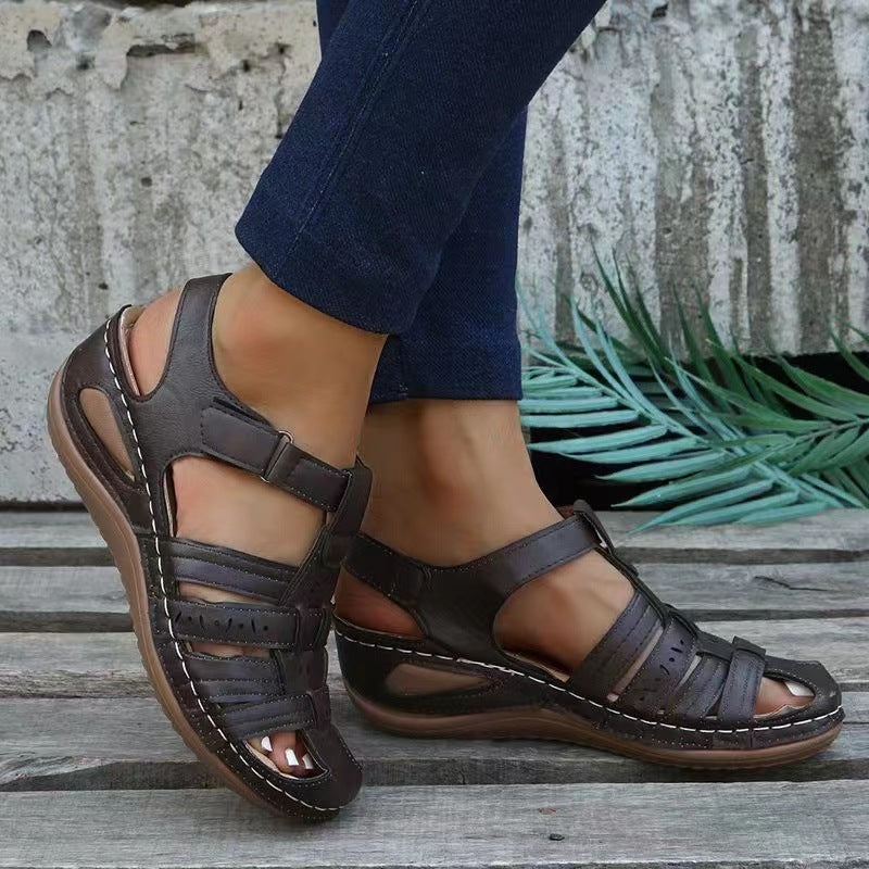 Platform Wedge Velcro Breathable Sandals