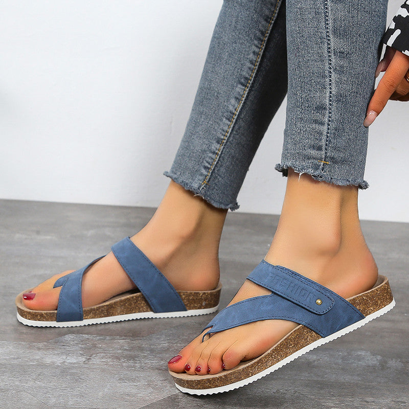 2022 summer new women's flat slippers