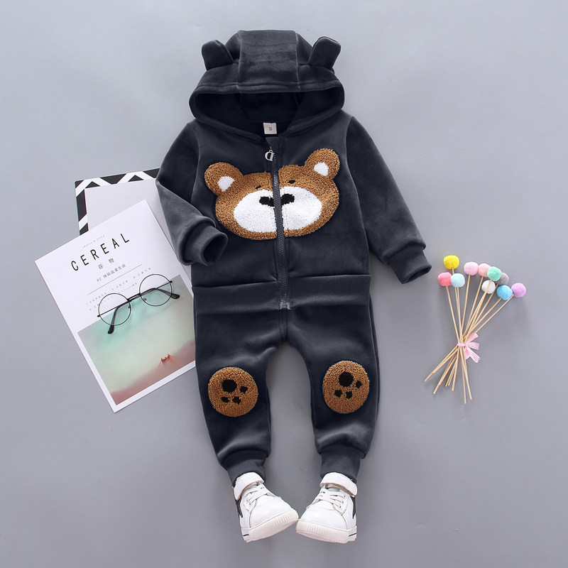 Riolio 2-piece Bear Pattern Hooded Top & PANTS for Toddler Boy Wholesale