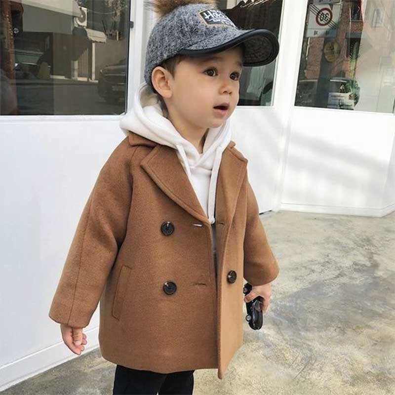 Riolio Solid Trick Duffle COAT Trench for Toddler Boy Wholesale