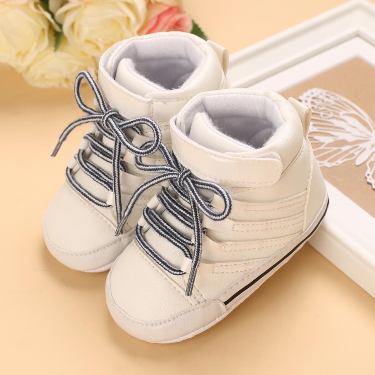 Riolio Baby Solid Color Soft Sole Lace-up Velcro SNEAKERS Wholesale