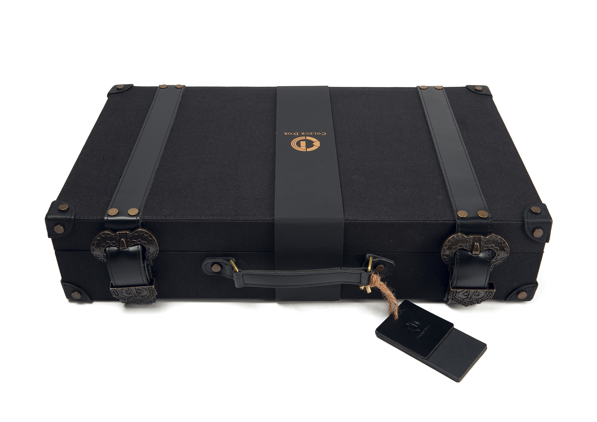 Coleur D'or BDSM Set Real Leather Cuffs Blindfold Slapper Collar and Leash