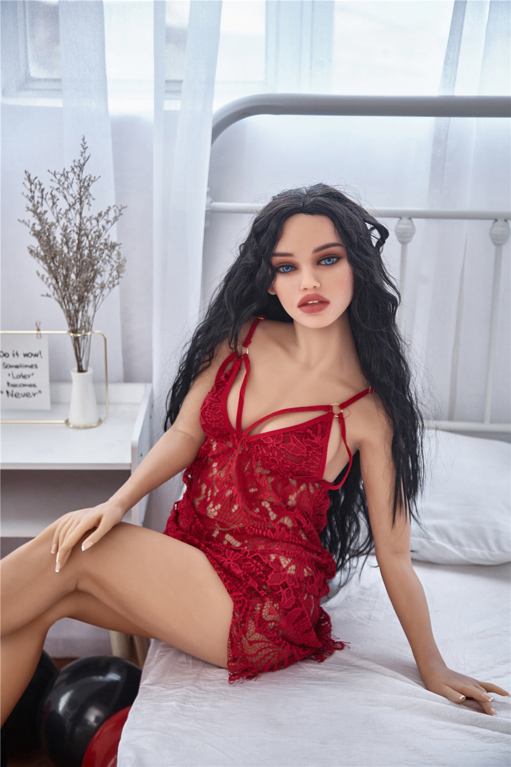 US Stock - SexDollBay Jane Valentine 150cm #56 Head Red Rose Girl Sex Doll