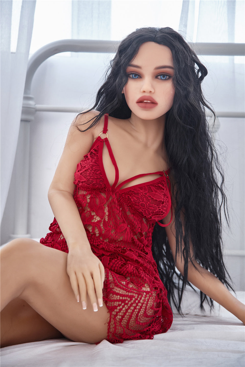 US Stock - SexDollBay Jane Valentine 150cm #56 Head Red Rose Girl Sex Doll