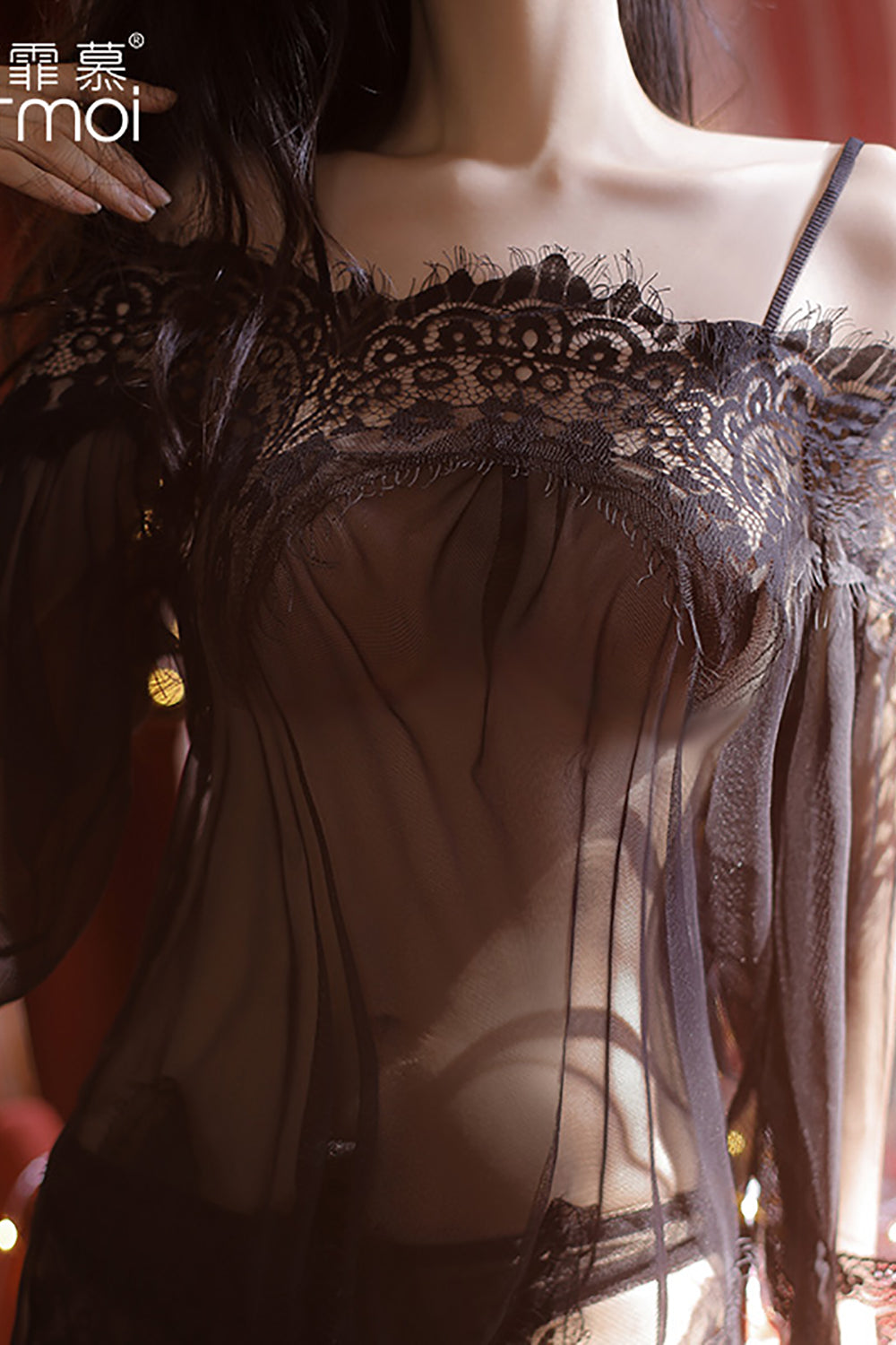 SexDollBay Black Transparent Sexy Lingerie 7836