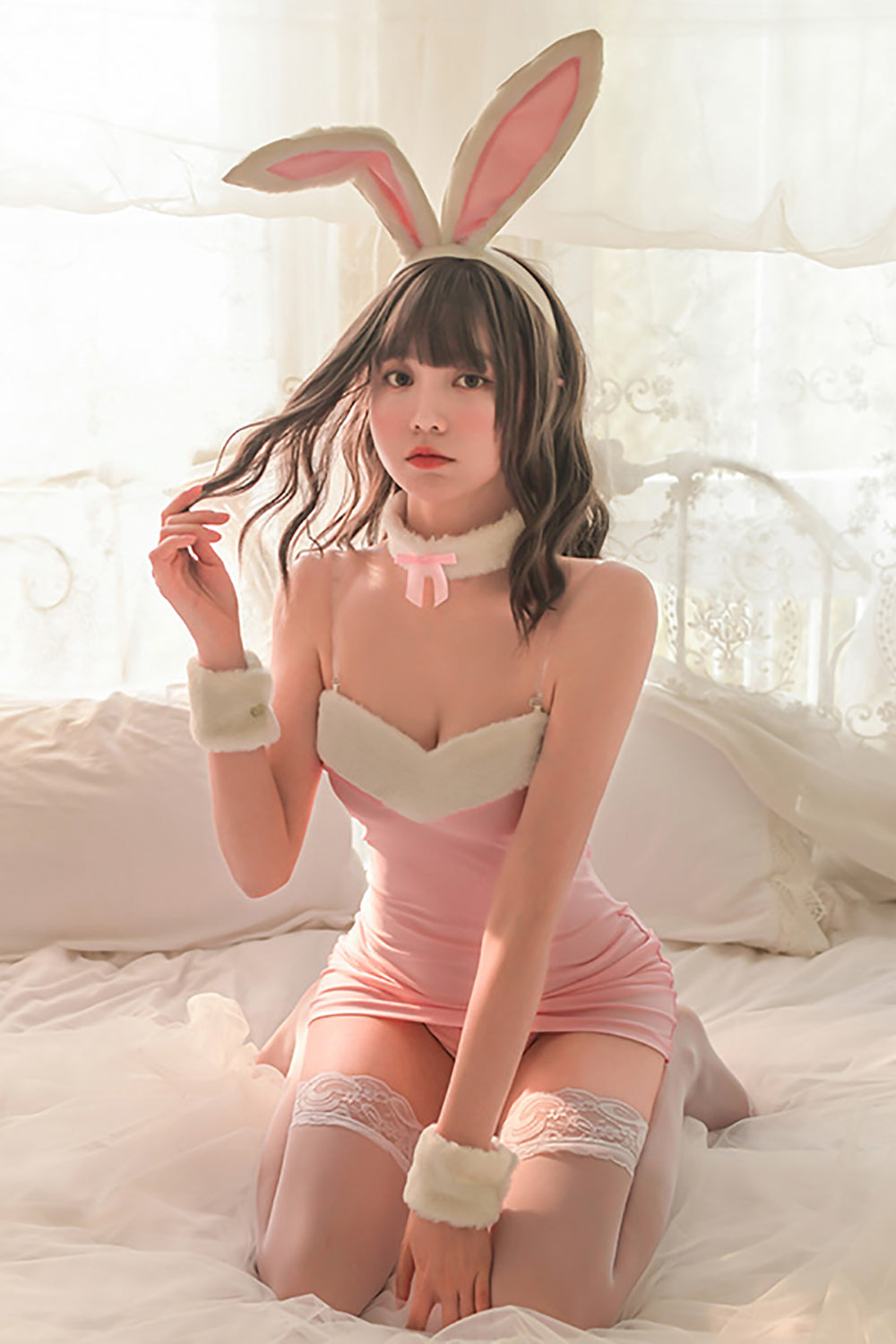 Cosplay Kawaii Pink Rabbit Girl Lingerie 6990