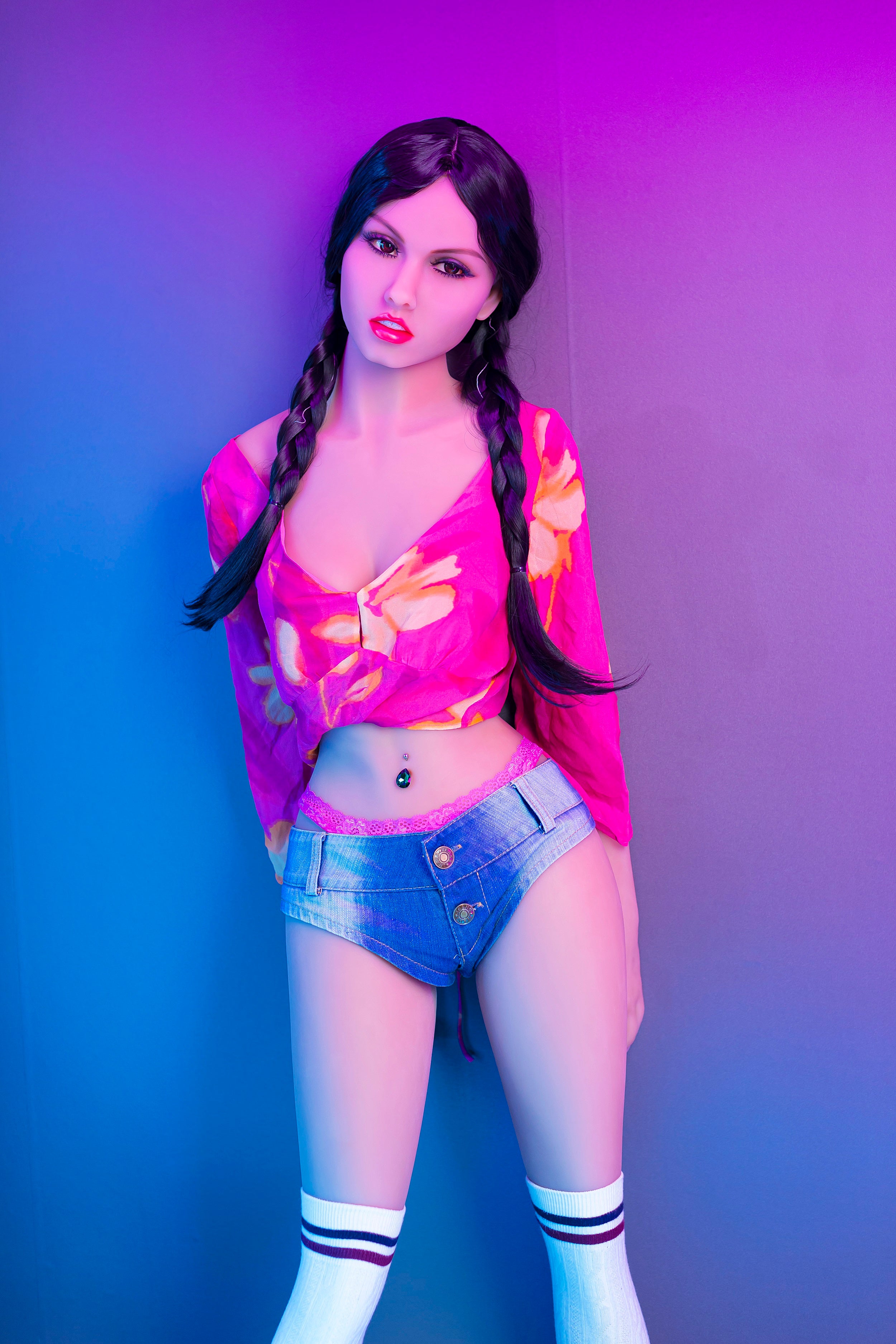 US Stock - SexDollBay Susan 158cm 77 Head Small Breast with Red Hair