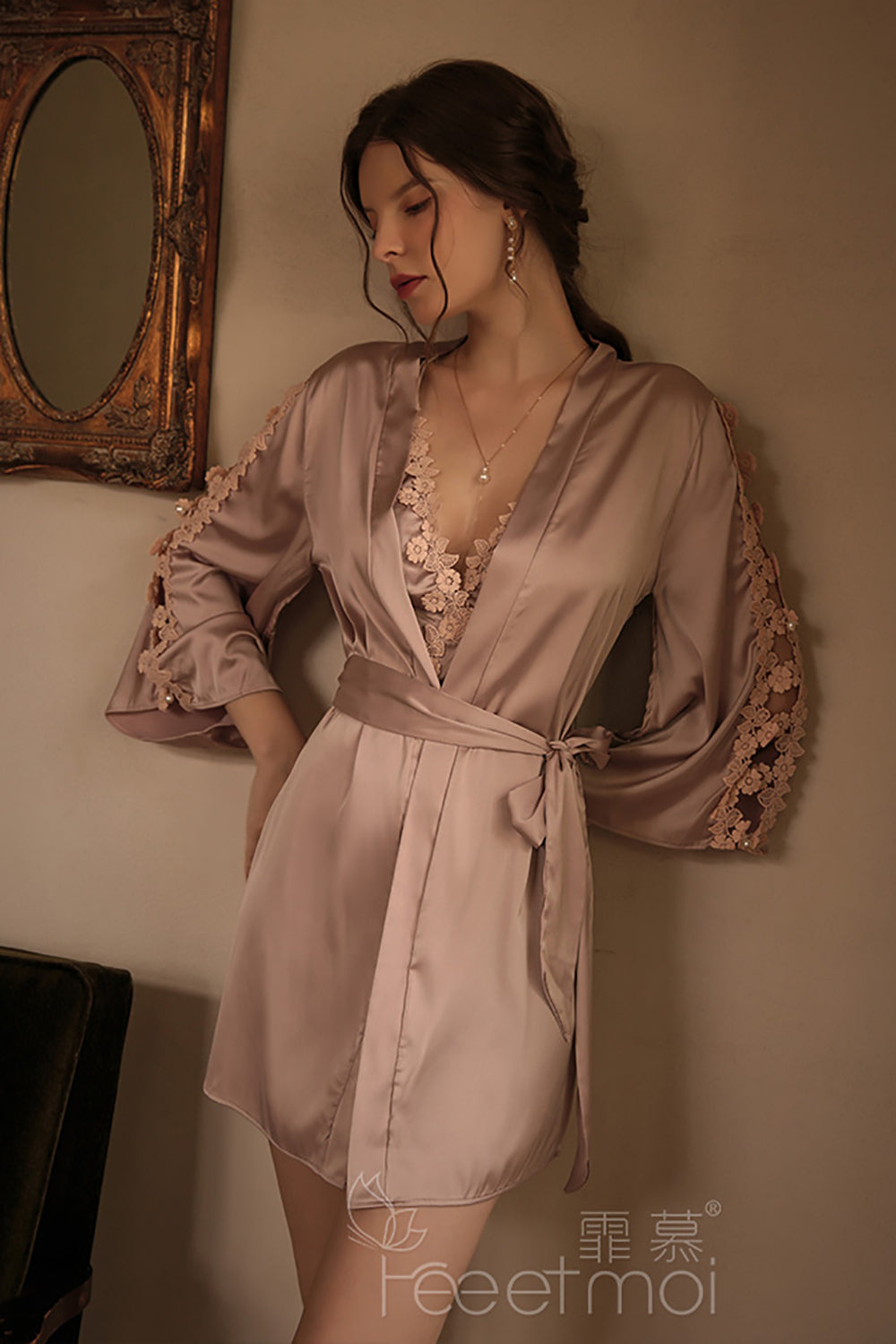 SexDollBay Sexy Silk Pajamas Lingerie 7820
