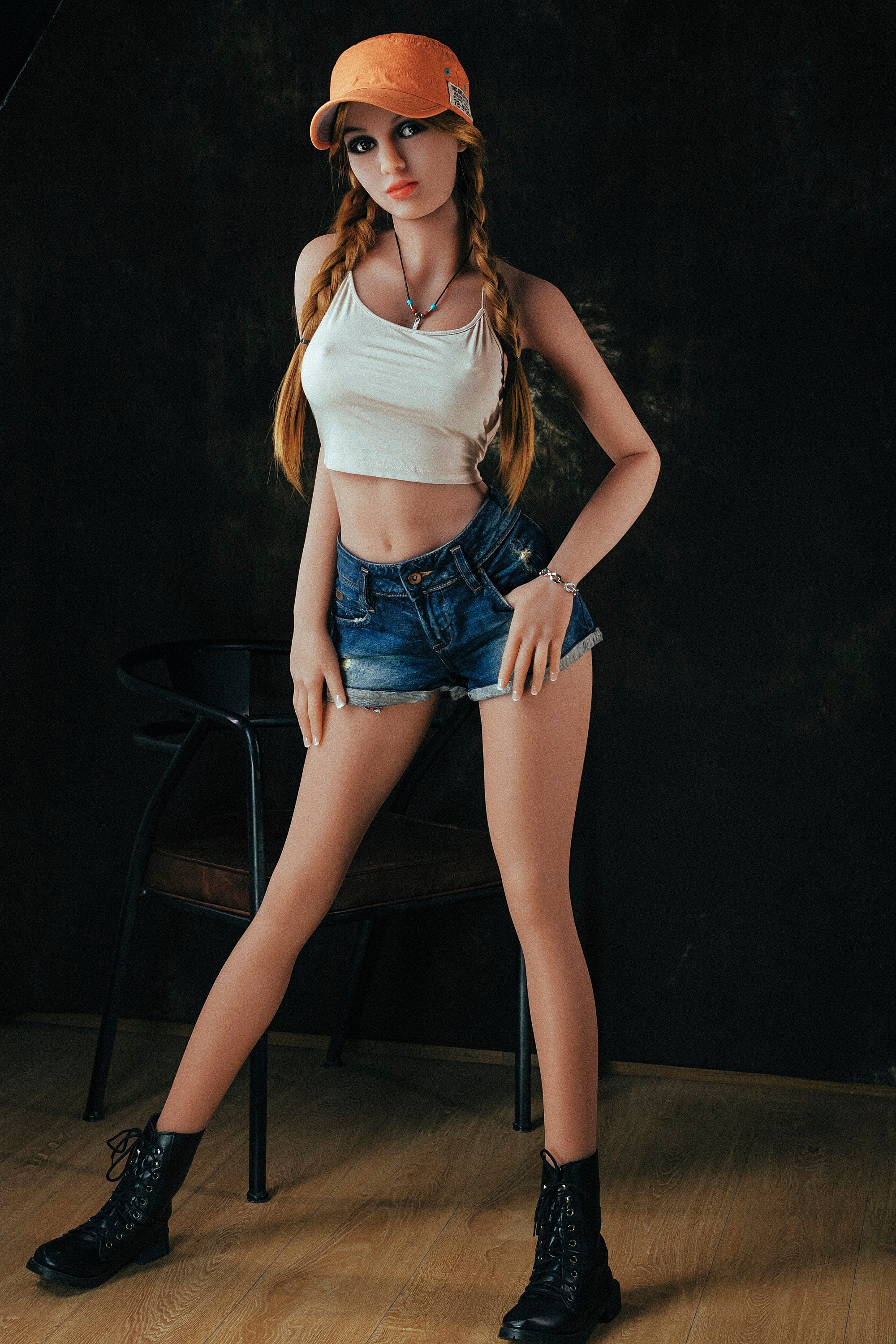 US Stock - SexDollBay Icey 166cm/5FT4 108 Head Young Beautiful Girl Doll with Pigtails