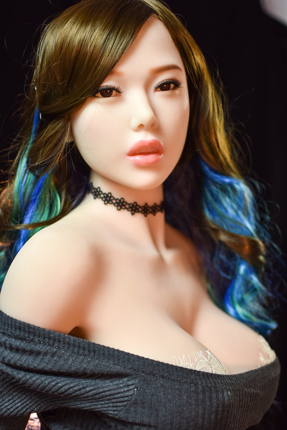 US Stock - SexDollBay Meg Black 158cm #33 Head Big Breats Super Sexy Love SEX Doll