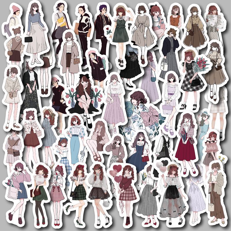 Girls II Sticker Pack 50 pieces-FUU Studio