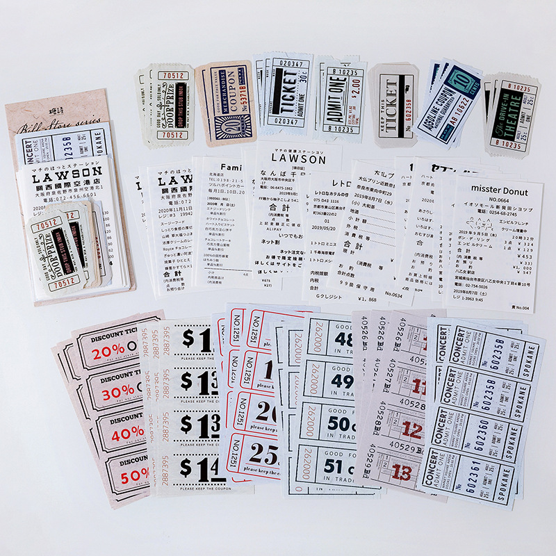 Bill Store Series Paper 120PCS 