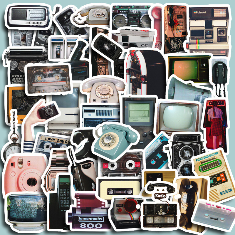 Vintage objects Sticker Pack 50 pieces-FUU Studio