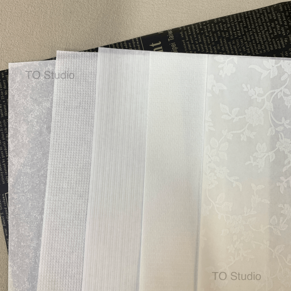 White Journal Textured paper | Scrapbook Textured paper | Rose paper-FUU Studio