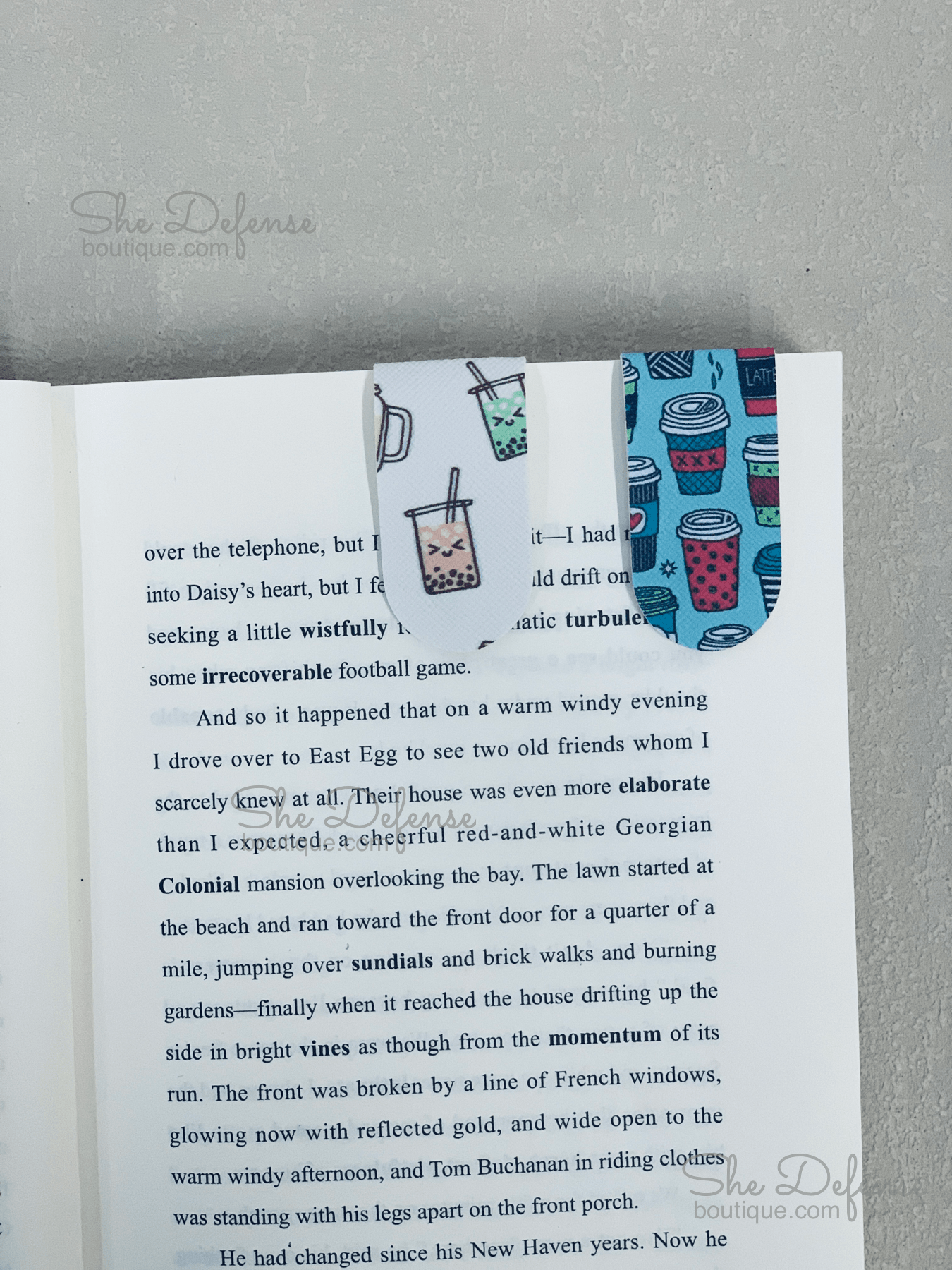 Boba and Coffee Faux Leather Magic Bookmarks