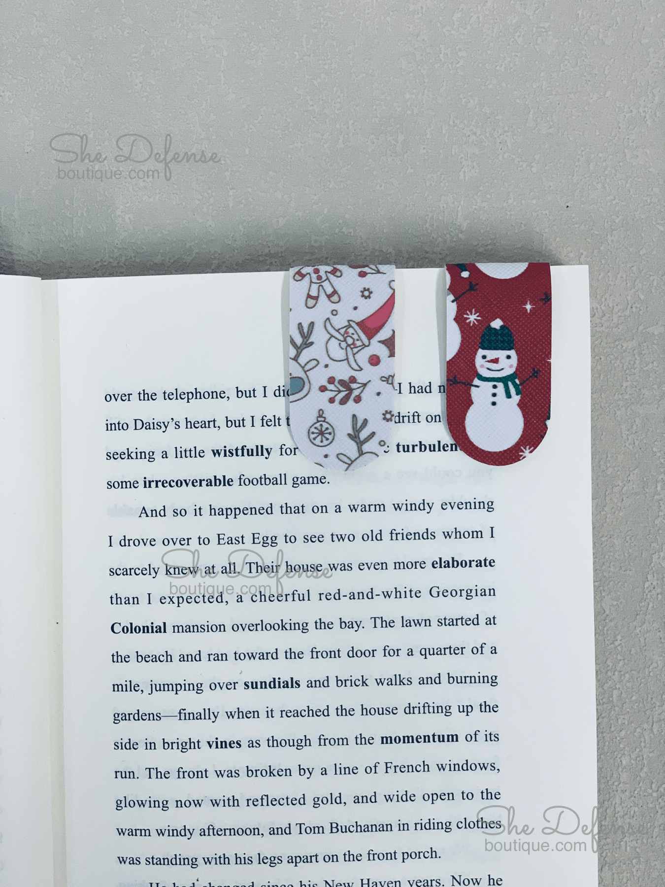 Christmas Snow man Faux Leather Magic Bookmarks