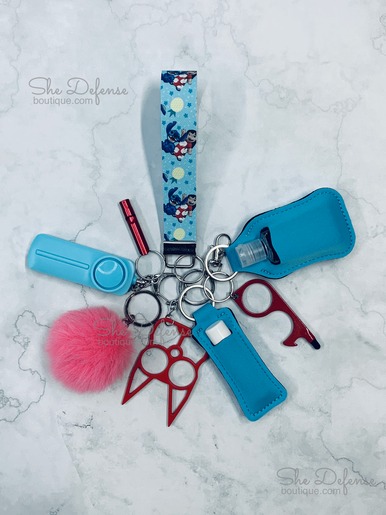 Lilo & Stitch Glitter Self Defense Keychain Set
