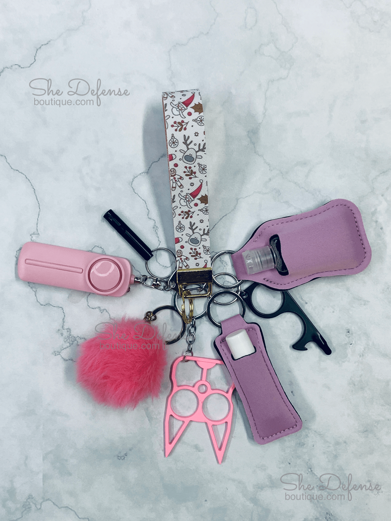 Christmas Glitter Self Defense Keychain Set-She Defense Boutique