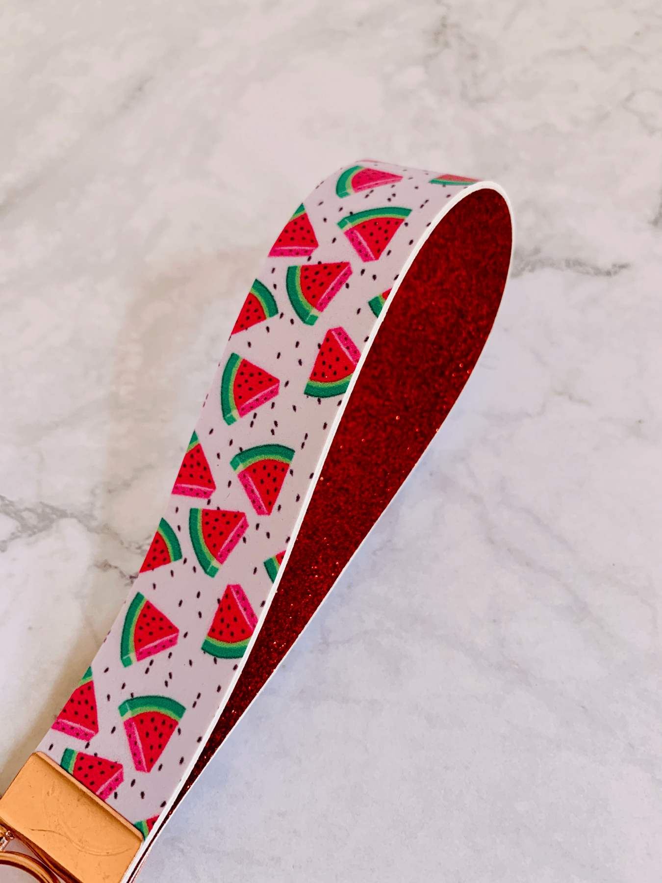 Watermelon Glitter Keyfob Wristlet