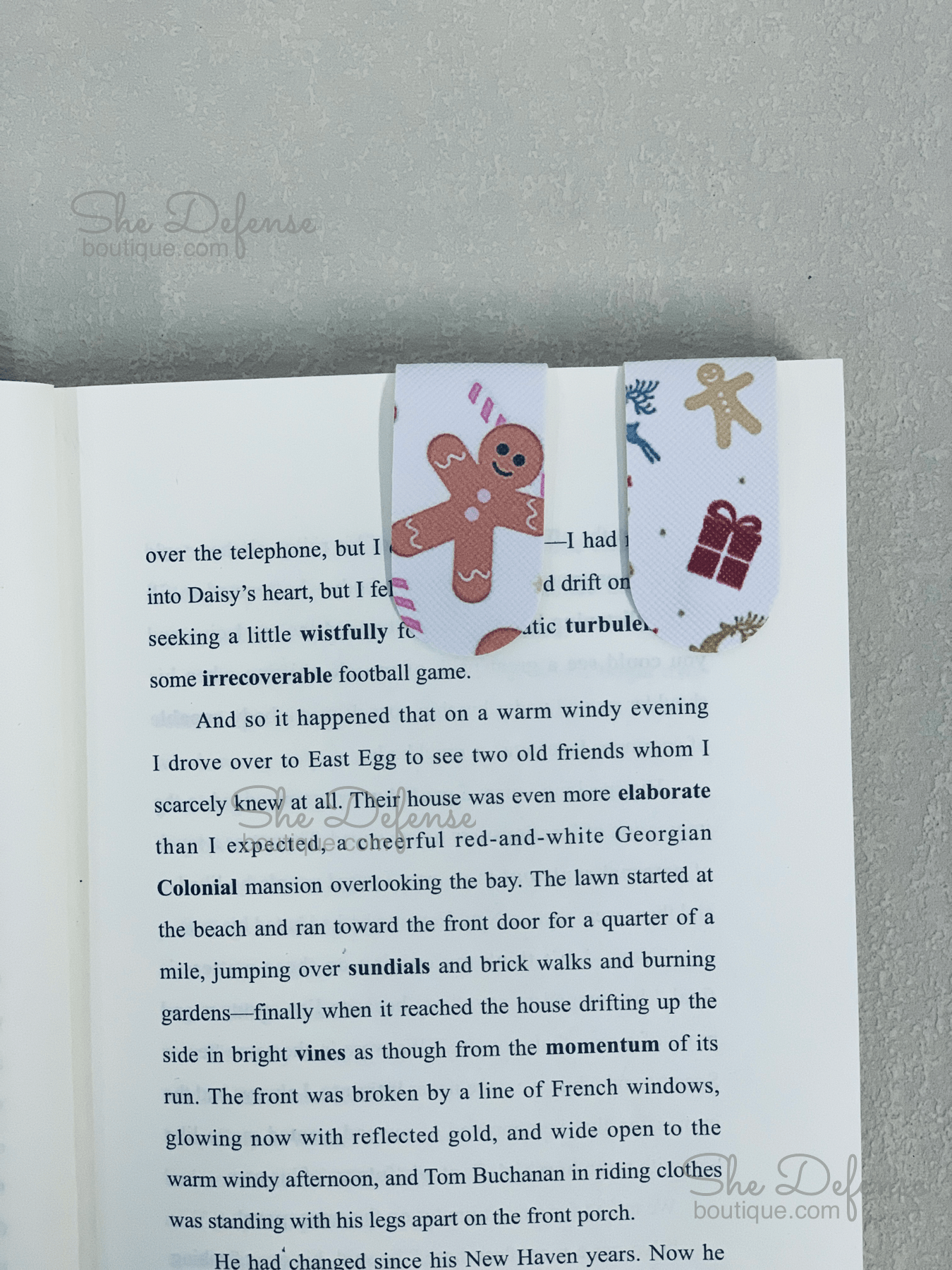 Christmas Gingerbread man Faux Leather Magic Bookmarks