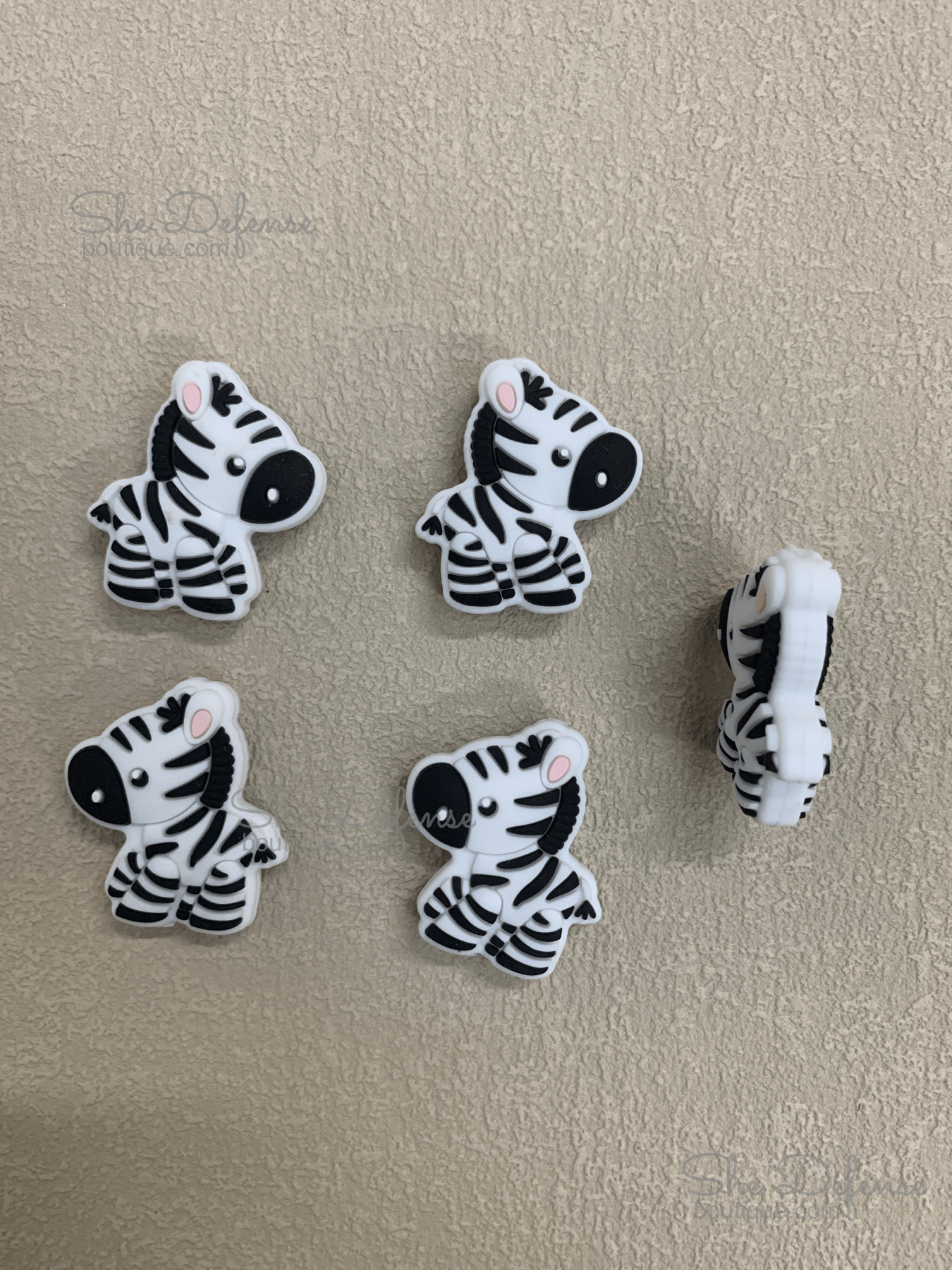 Zebra Silicone Focal Beads