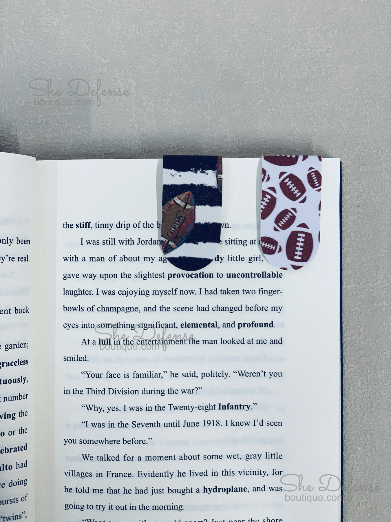 American Football Faux Leather Magic Bookmarks
