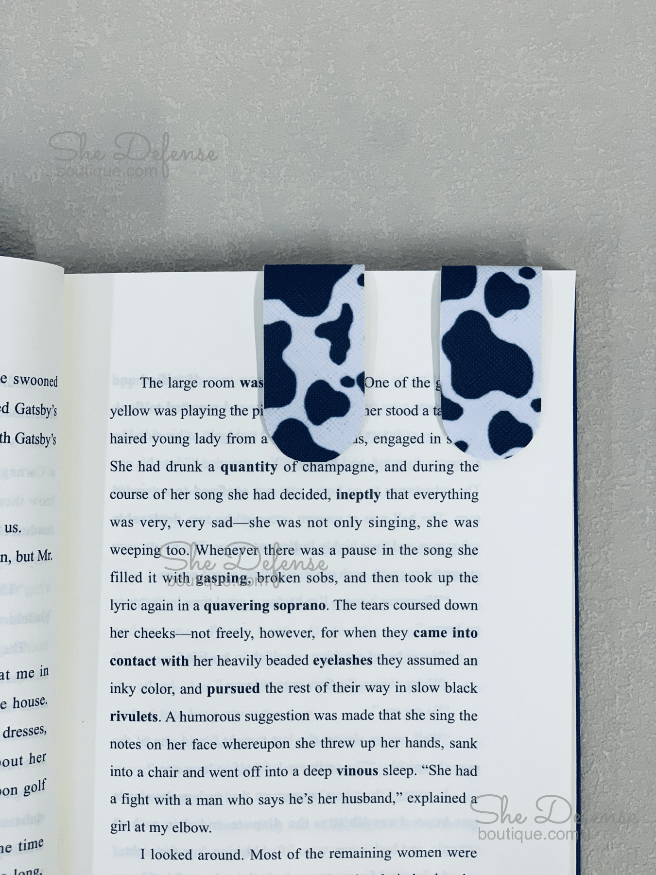 Cow Print Faux Leather Magic Bookmarks