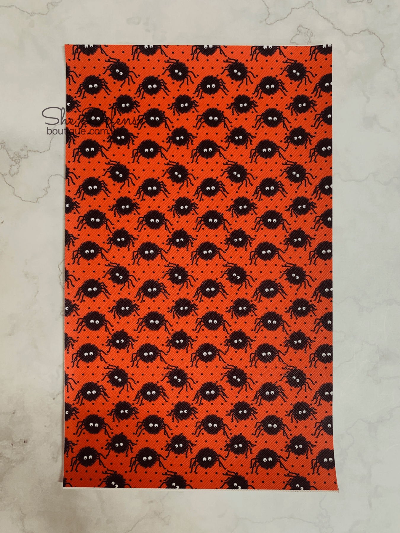New 1pc Faux Leather Sheet F047-F049 Halloween Spiders