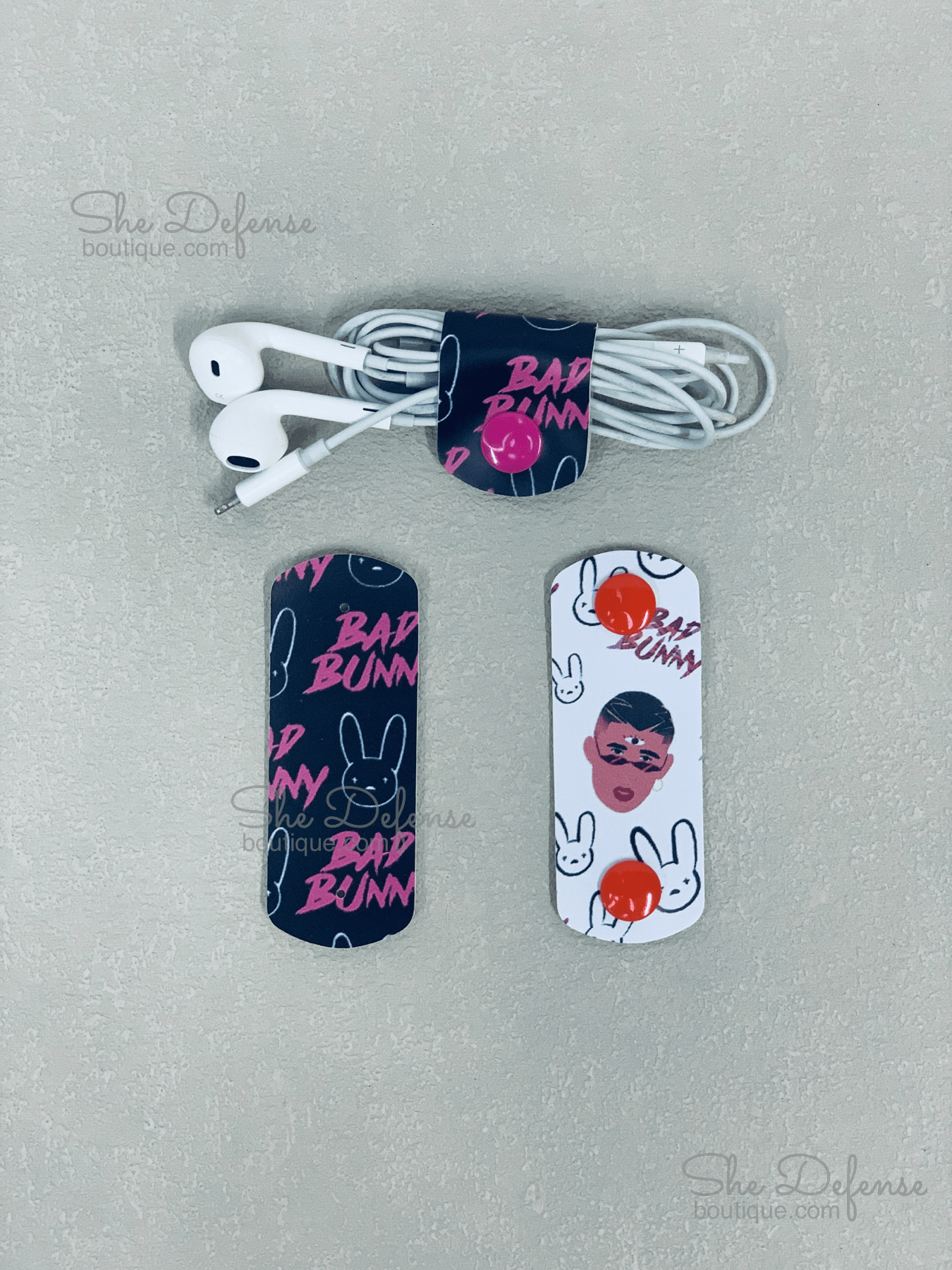 Bad bunny Faux leather Cable tidies, cable organizer