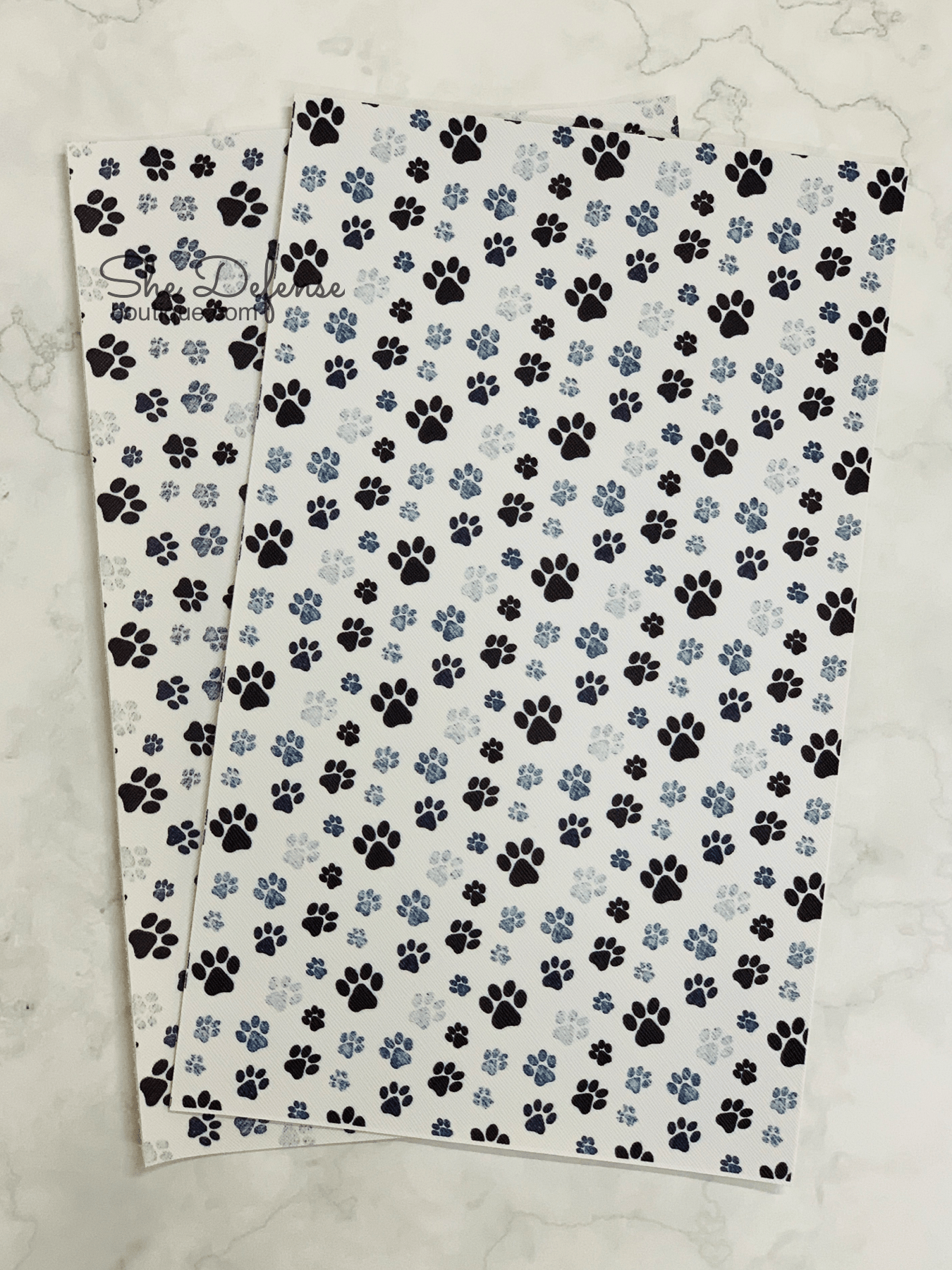 New 1pc Faux Leather Sheet F014,F060-F063 Dog Paws Print
