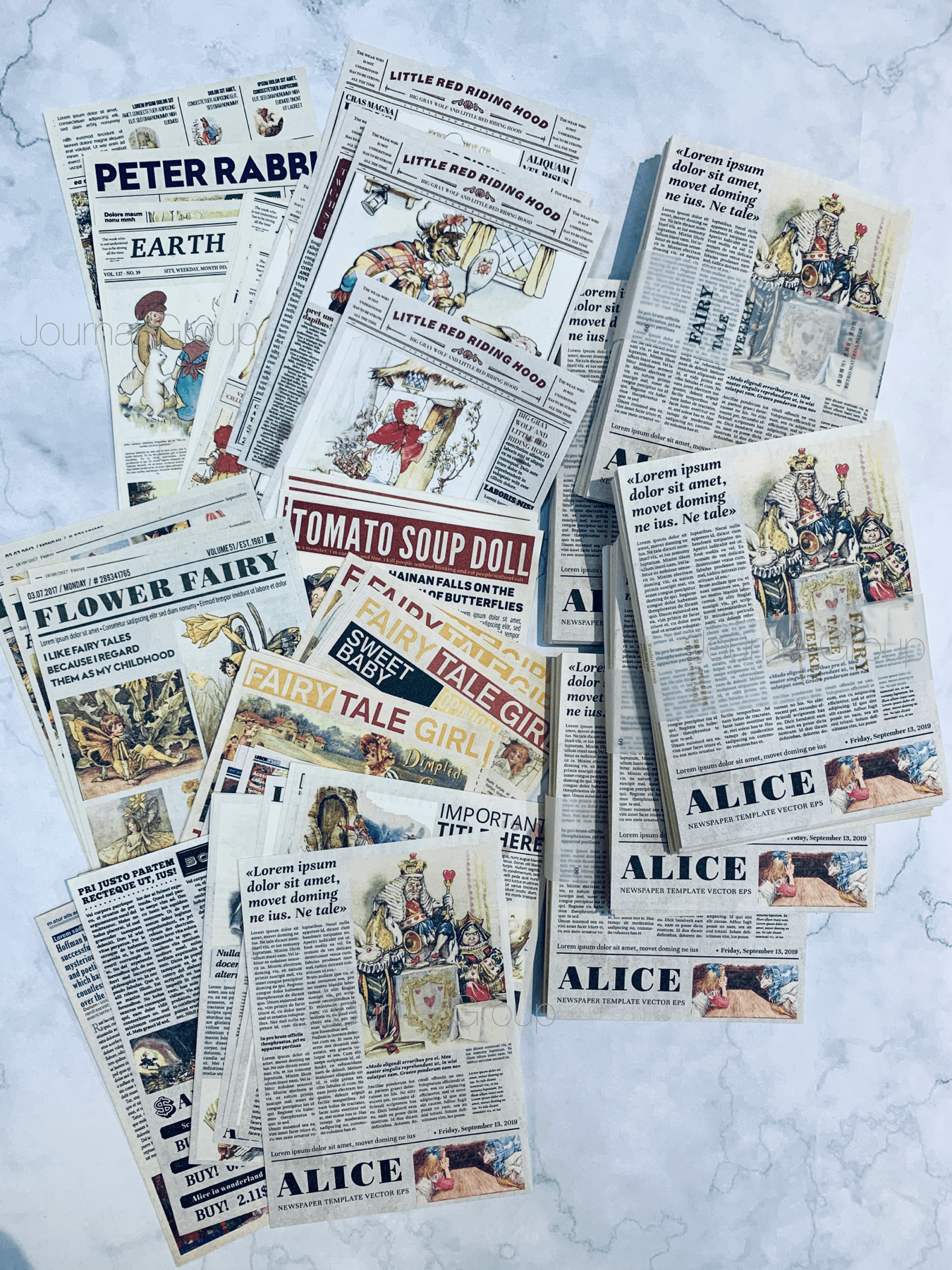 Fairy Tale Weekly Material Paper 80PCS 