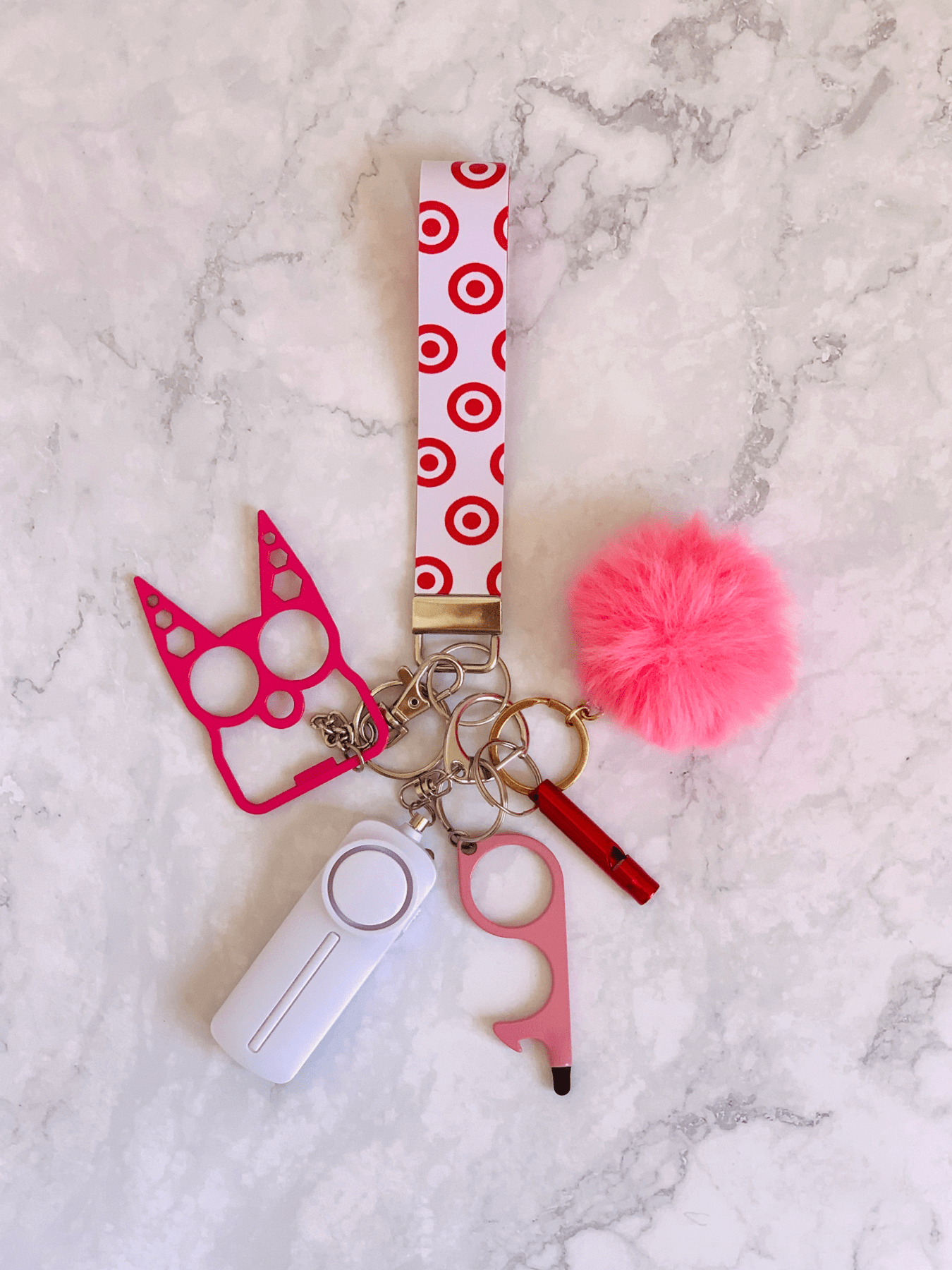 Target Print Faux Leather Self Defense Keychain Set-She Defense Boutique