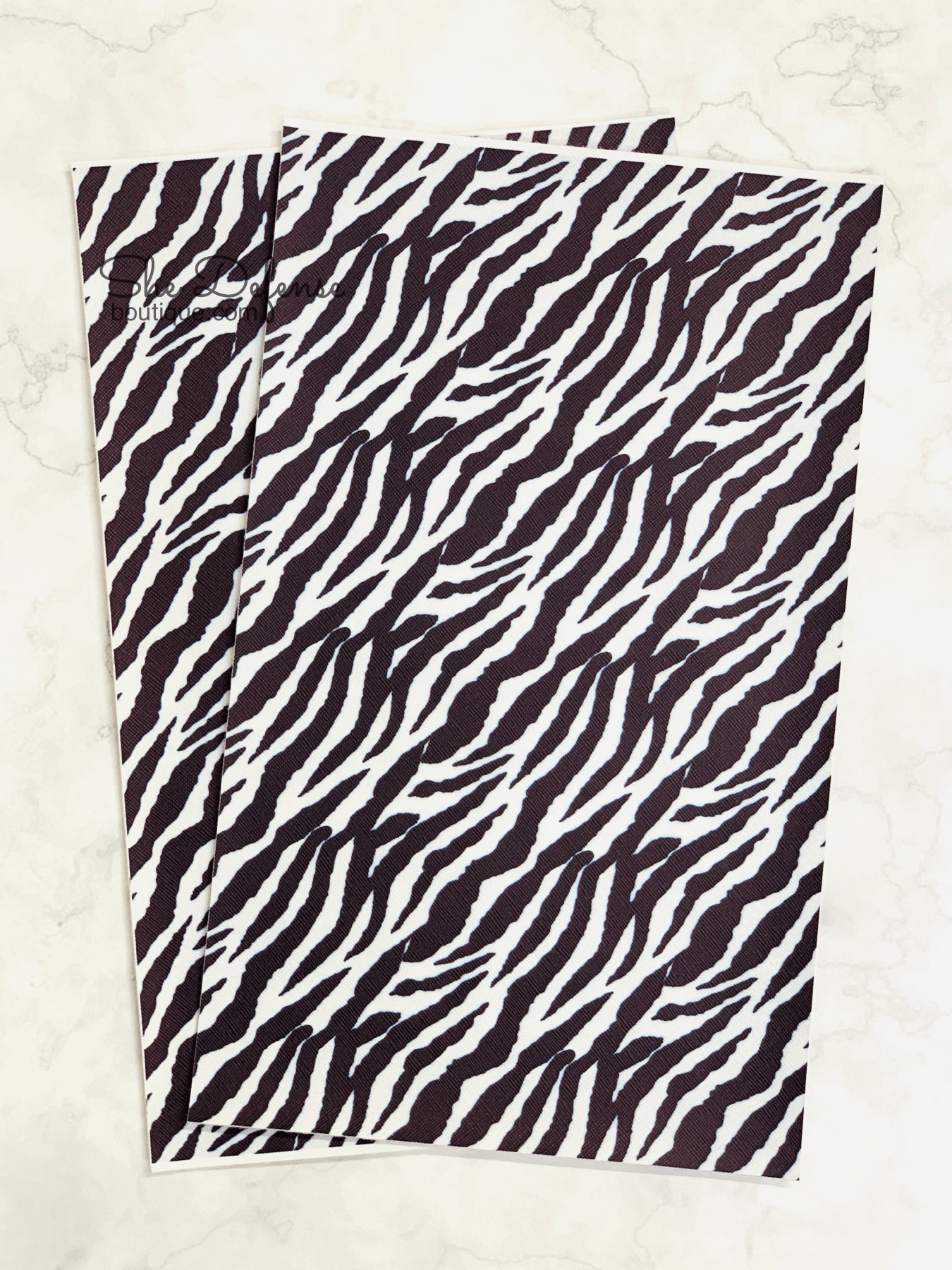 New 1pc Faux Leather Sheet F095 Zebra Print