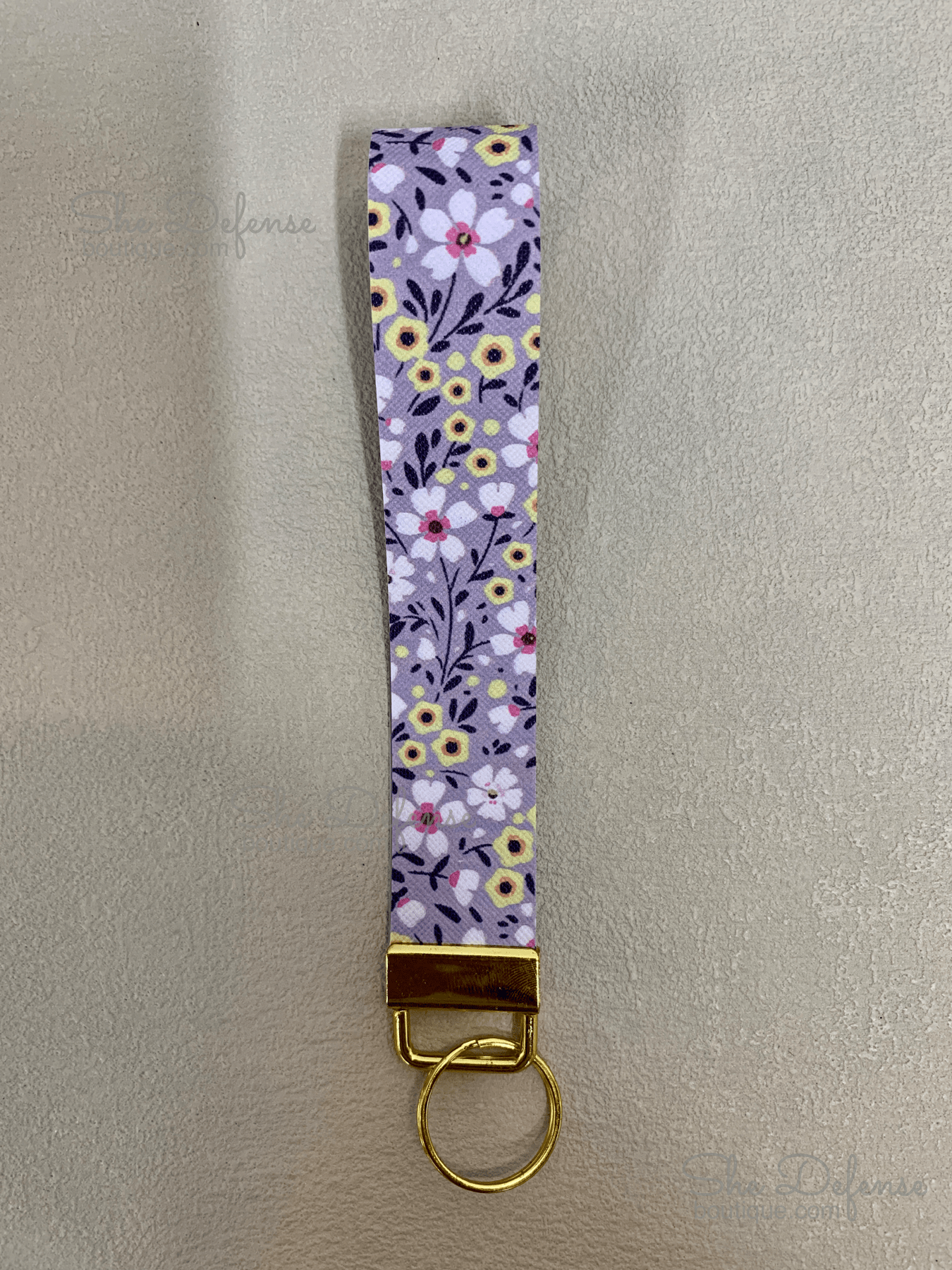 Spring Flowers & Daisy & Sunflowers Keyfob Wristlet