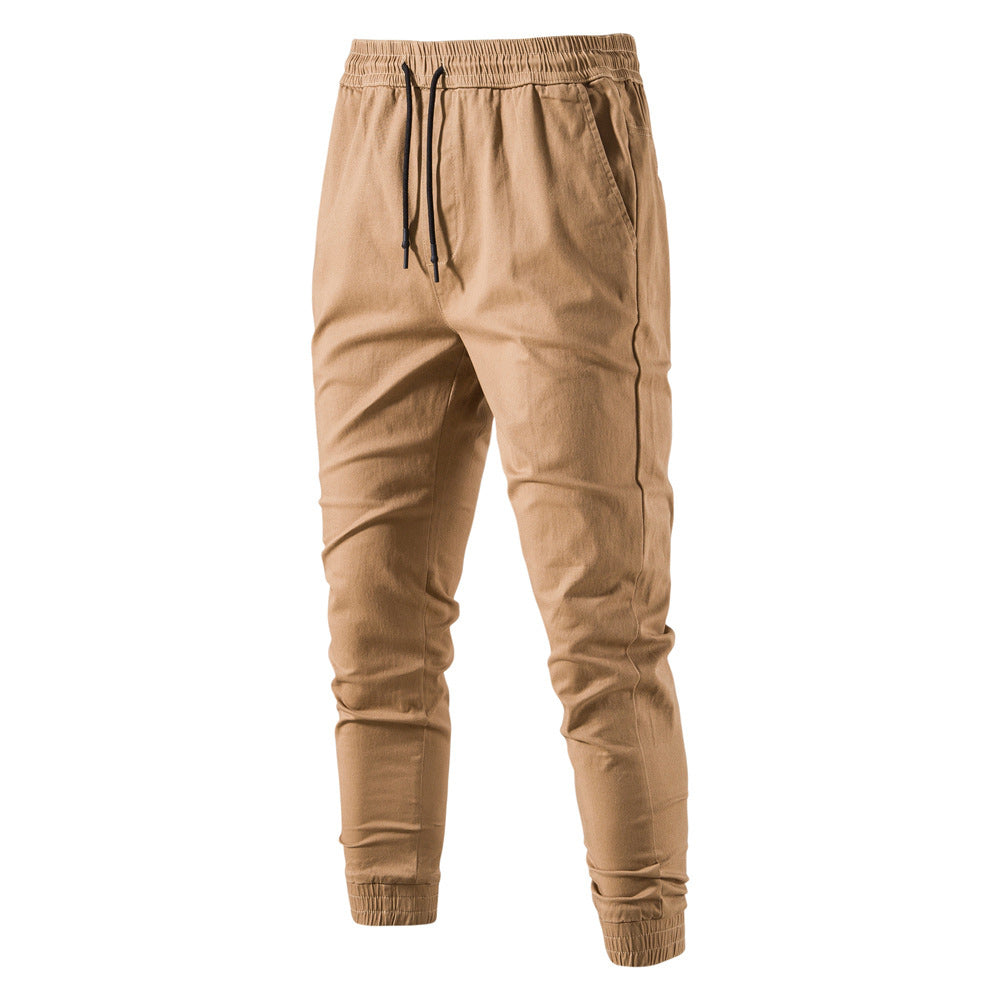 Men's Elastic Waist Tie Cargo Pants