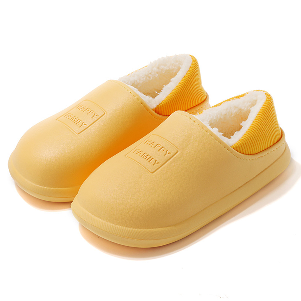 Figcoco New waterproof anti-slip fleece two-wear cotton slippers