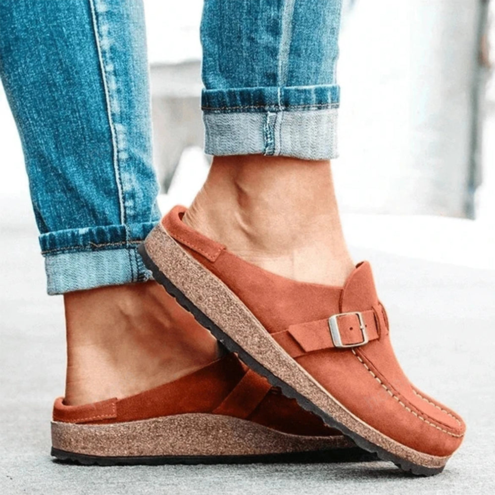 Figcoco™ Suede Leather Clogs Slip-On Sandals