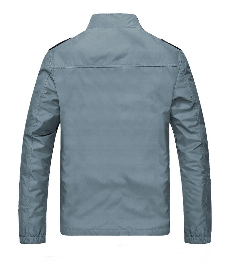 Figcoco Men's Fashion Stand Collar Cargo Jacket Zipper Jacket