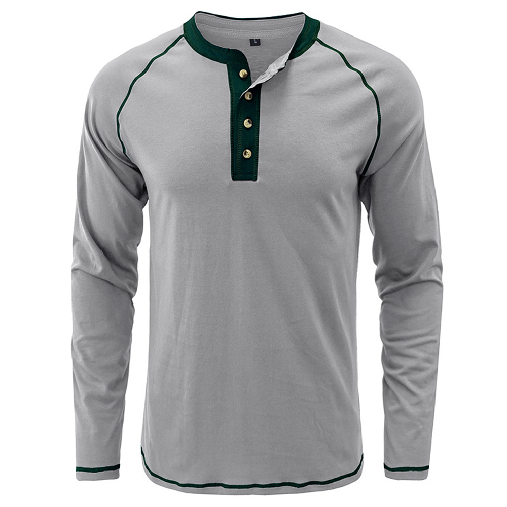 Autumn and winter men's solid color raglan long sleeves