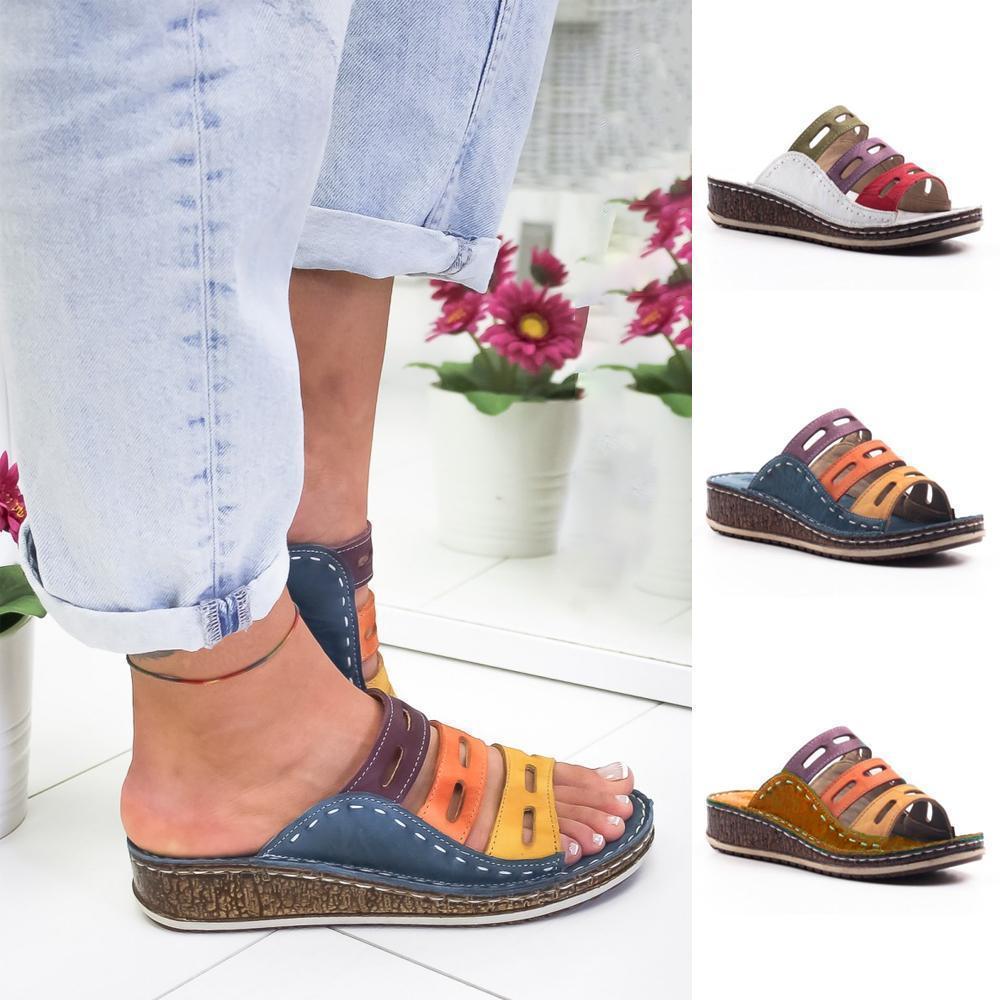 Figcoco™ Modern Multi-color Stitching Slippers