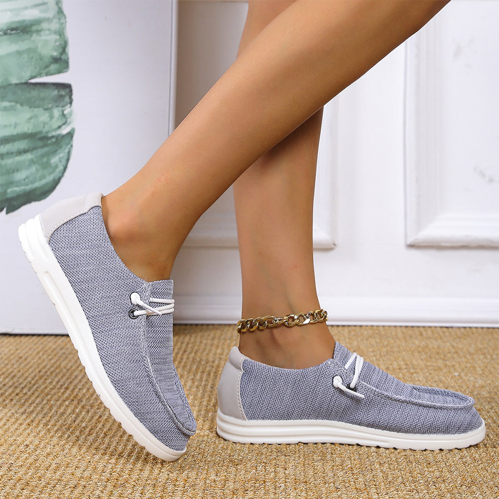 Figcoco Ladies Fashionable Lace-up Casual Shoes