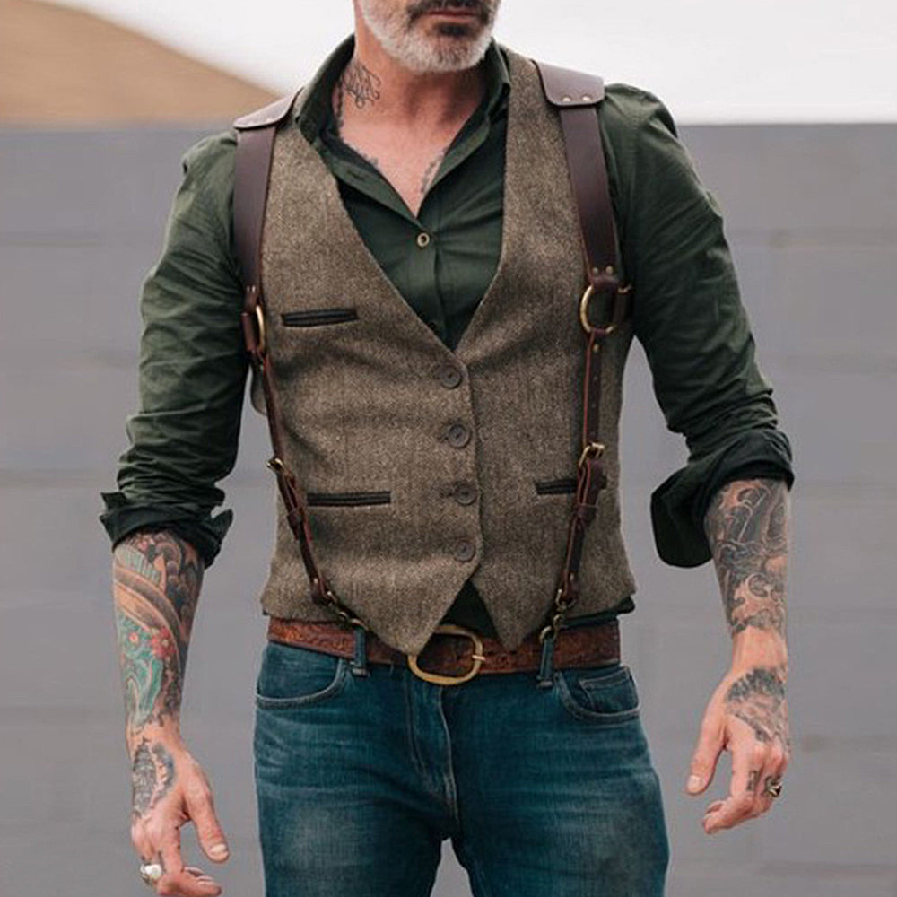 Men's Fashion Patchwork Suit Vest