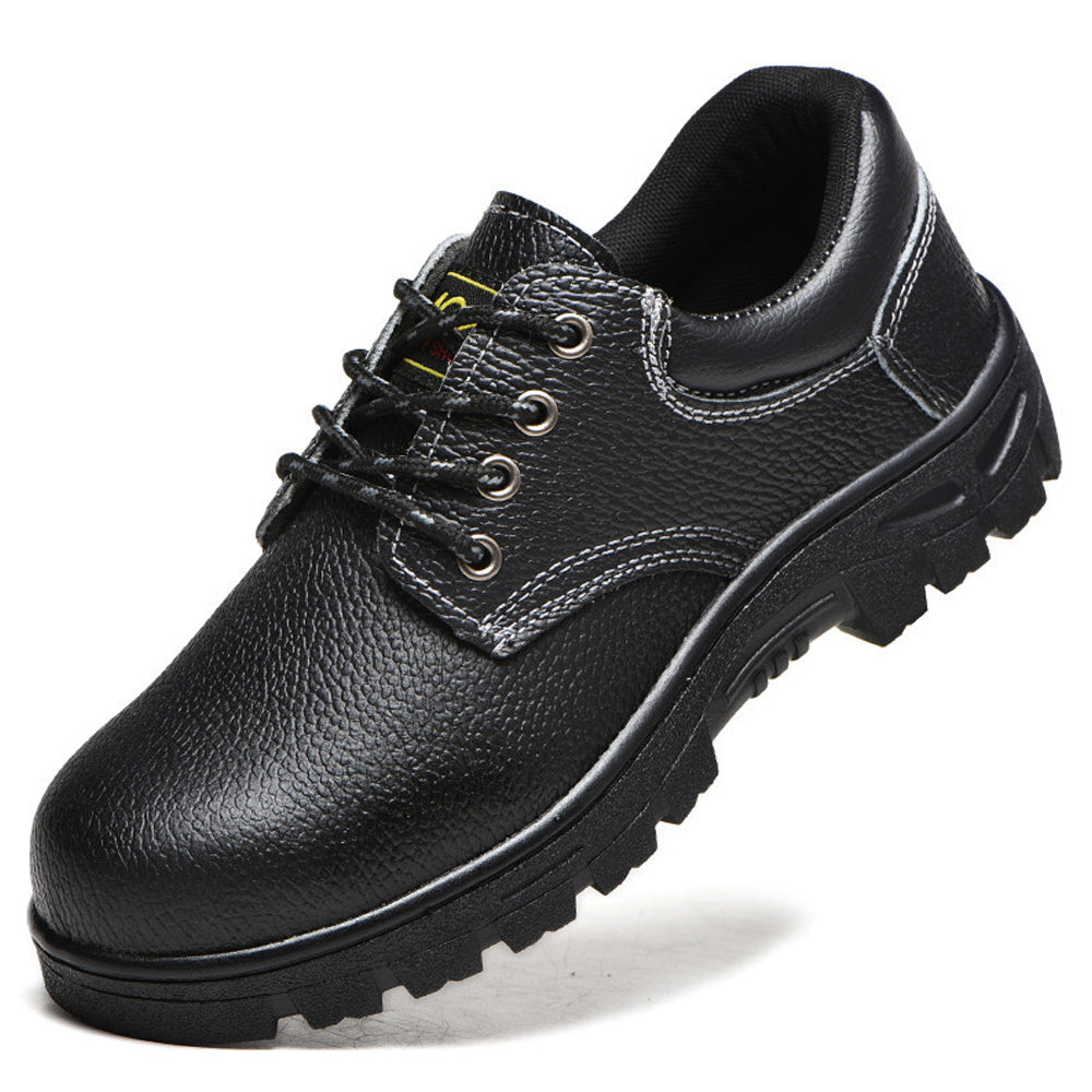 Men's Solid Color Smash and Puncture Resistant Safety Shoes