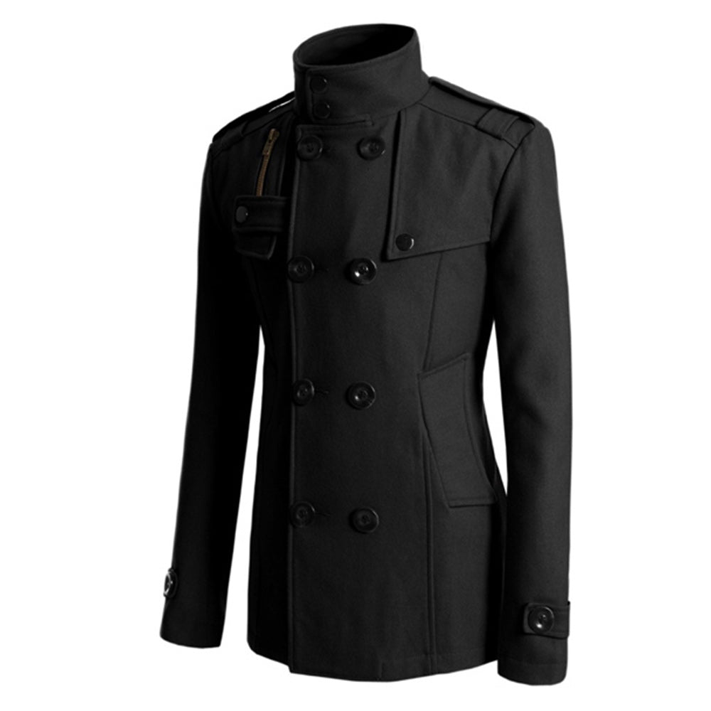 New Men's Fashion Lapel Business Button Casual Windbreaker